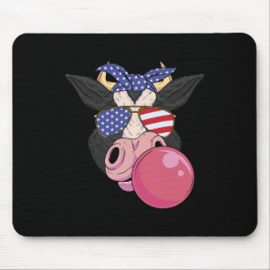 Gum Kuh 4. Juli Design Usa Patriotische Kuh Mousepad