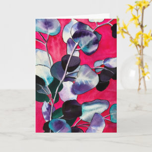Gum verlasse Aquarellkunst Karte