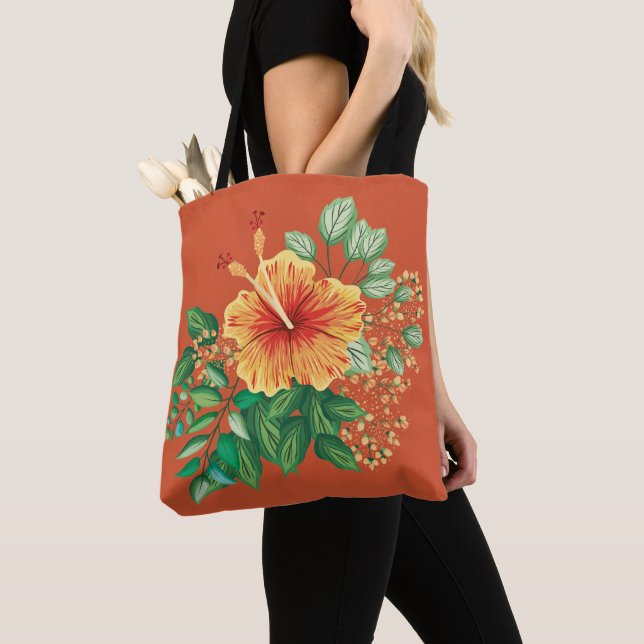 Gumamela Blume Totbeutel Tasche (Von Nahem)