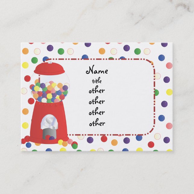 Gumball-Fantasie Visitenkarte (Vorderseite)