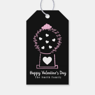 Gumball-Herzen schwebende Valentinstag Schwarz Geschenkanhänger