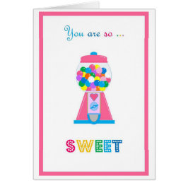 Gumball Machine and Rainbow-Grußkarte