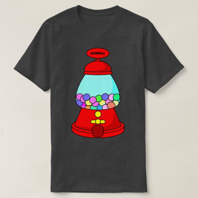 Gumball Machine Candy Illustration T-Shirt (Design vorne)