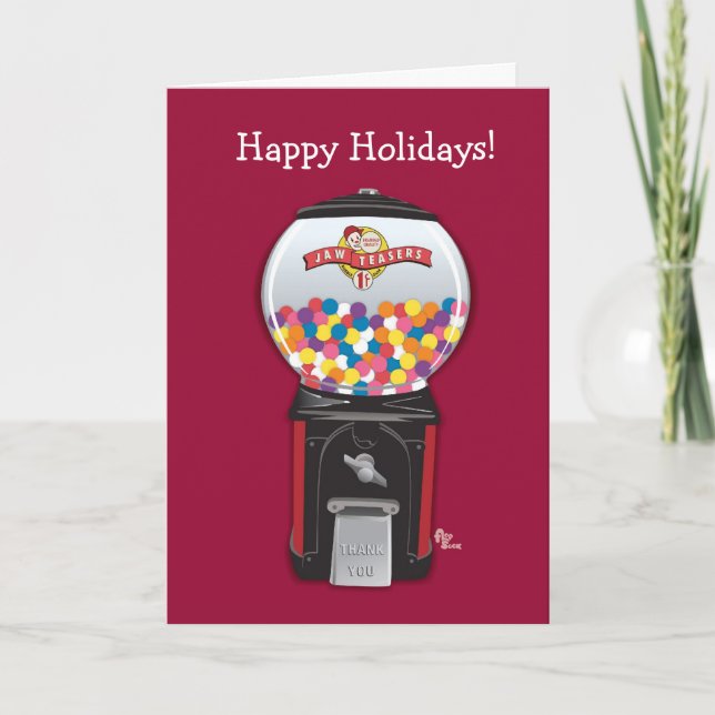 Gumball Machine Holiday Card Feiertagskarte (Vorderseite)