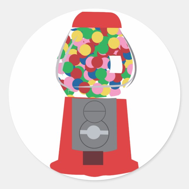 Gumball Machine Runder Aufkleber (Vorderseite)