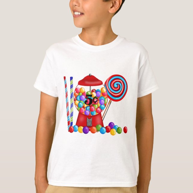 Gumball Maschinen-Süßigkeits-Lutscher T-Shirt (Vorderseite)