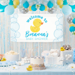 Gumber Ducky Baby Duwer Willkommensgruß mit Vinyl Banner