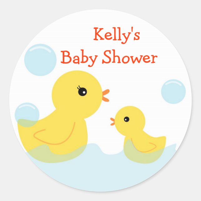 Gumber Ducky Baby Shower Stickers (Vorderseite)