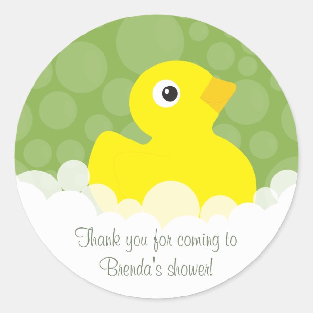 Gumber Ducky Danke Stickers - Green (Vorderseite)