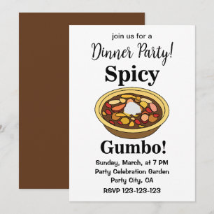 Gumbo Essen Würziges Gumbo Einladung