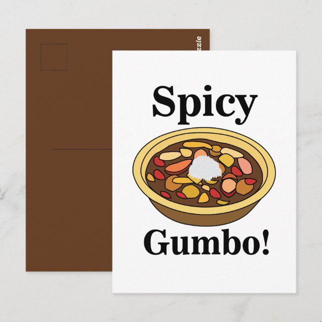 Gumbo Food Spicy Postkarte (Vorne/Hinten)