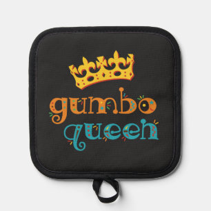 Gumbo Queen Louisiana oder kreolischer Koch Topflappen