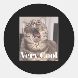 Gumbus Sehr Cool Lustige Katze Meme Tierliebhaber Runder Aufkleber