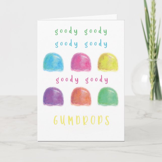 GUMDROPS BIRTHTAGKARTE KARTE (Vorderseite)