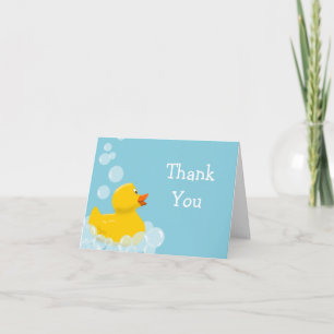 Gummi Duck and Bubbles Baby Dusche Vielen Dank Dankeskarte