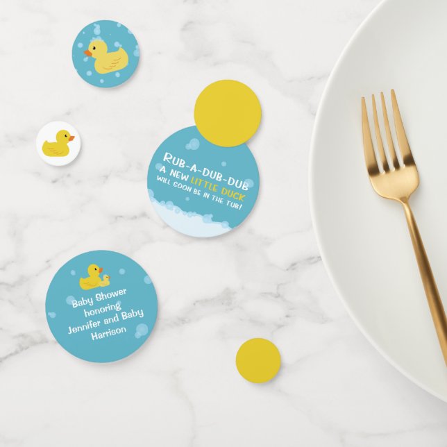 Gummi Duck Baby Shower Gender Neutral Konfetti (Gruppe)