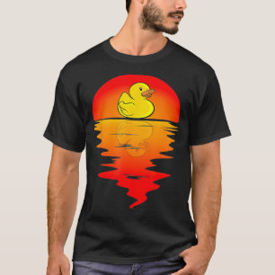 Gummi Duck Gelbe Gummikissen Vintag Sunset Duck T-Shirt