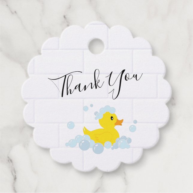 Gummi Duck Geschenkanhänger (Vorderseite)