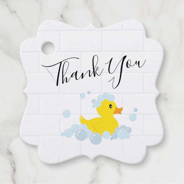 Gummi Duck Geschenkanhänger (Vorderseite)