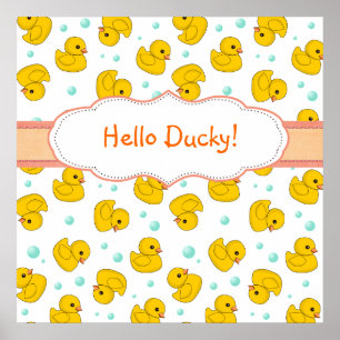 Gummi Duck Pattern Poster