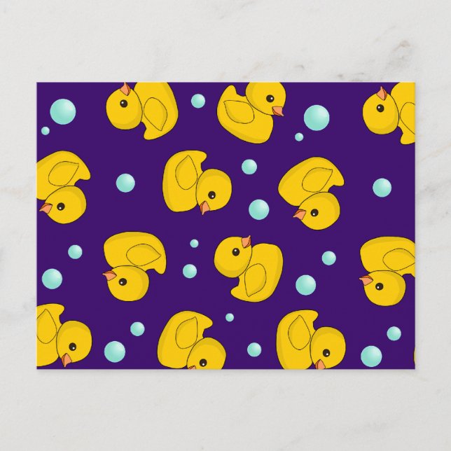 Gummi Duck Pattern Postkarte (Vorderseite)