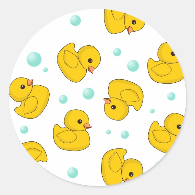 Gummi Duck Pattern Runder Aufkleber (Vorderseite)