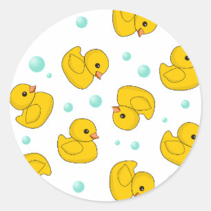 Gummi Duck Pattern Runder Aufkleber
