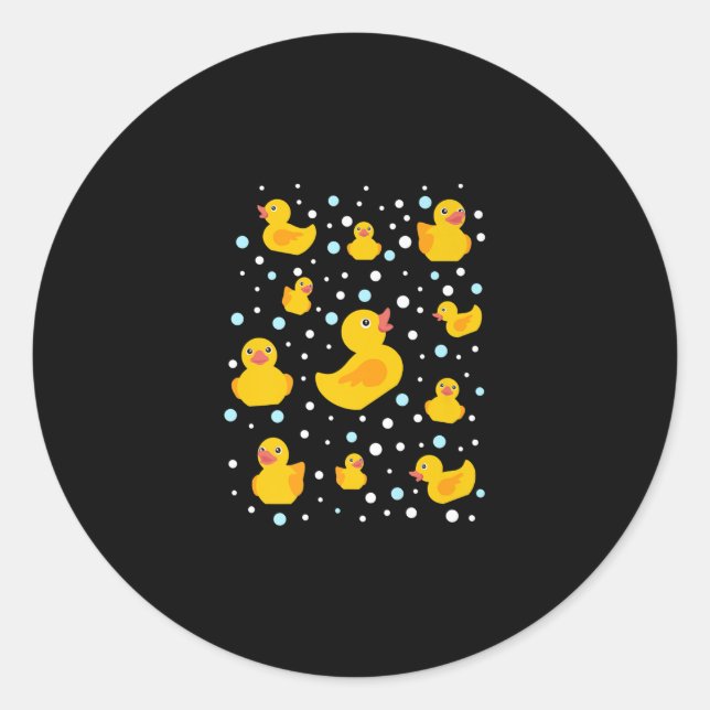 Gummi Duck Print Runder Aufkleber (Vorderseite)