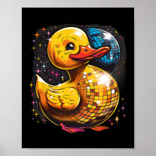 Gummi Duck Rubber Duckie Dancing Disco Gummi Duck Poster