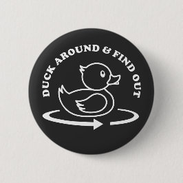 (Gummi) Duck rund und finden Sie es lustig Button