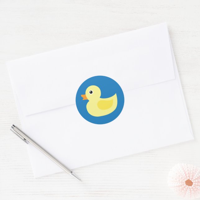 Gummi Duck Runder Aufkleber (Umschlag)