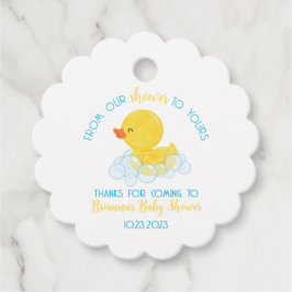 Gummi Duck von unserer Dusche zu Ihrer Baby Dusche Geschenkanhänger