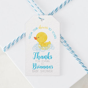 Gummi Duck von unserer Dusche zu Ihrer Baby Dusche Geschenkanhänger