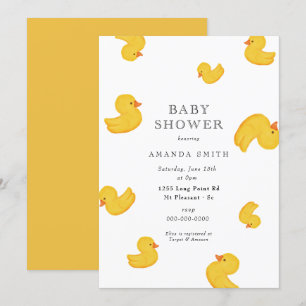 Gummi Duck Yellow Rub Ein Dub Dub Dub Babydusche I Einladung