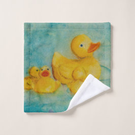 Gummi Duckie Familie! Waschlappen