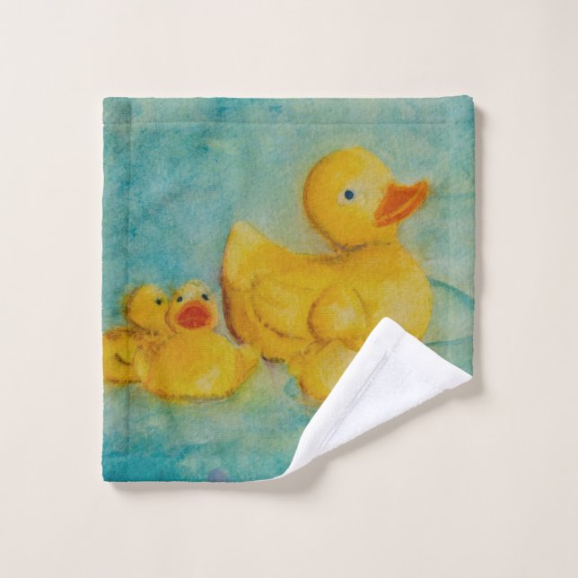 Gummi Duckie Familie! Waschlappen (Waschlappen)