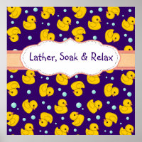 Gummi Duckies Spucken + Relax Badplakat