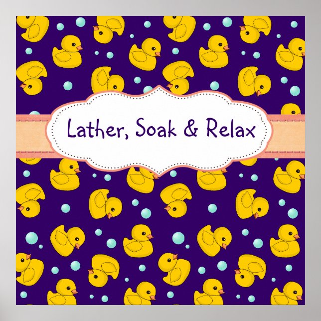 Gummi Duckies Spucken + Relax Badplakat Poster (Vorne)