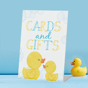 Gummi Duckkarten & Geschenke Geburtstag oder Babyd Sockelschild