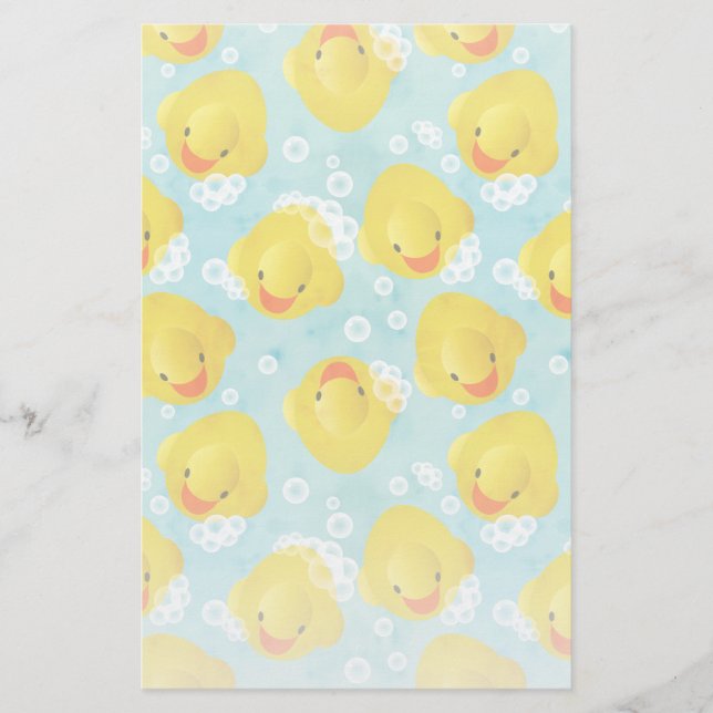 Gummi Ducks Bath Pattern Briefpapier (Vorderseite)