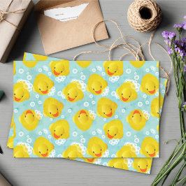 Gummi Ducks Bath Pattern Seidenpapier
