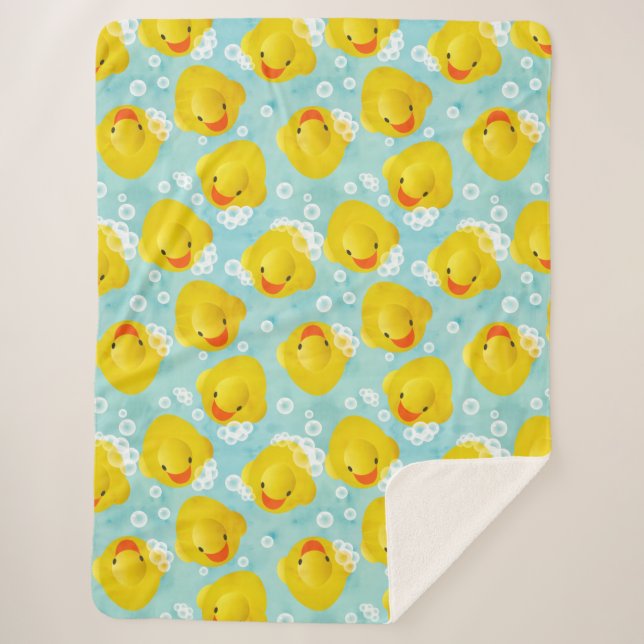 Gummi Ducks Bath Pattern Sherpadecke (Vorderseite)