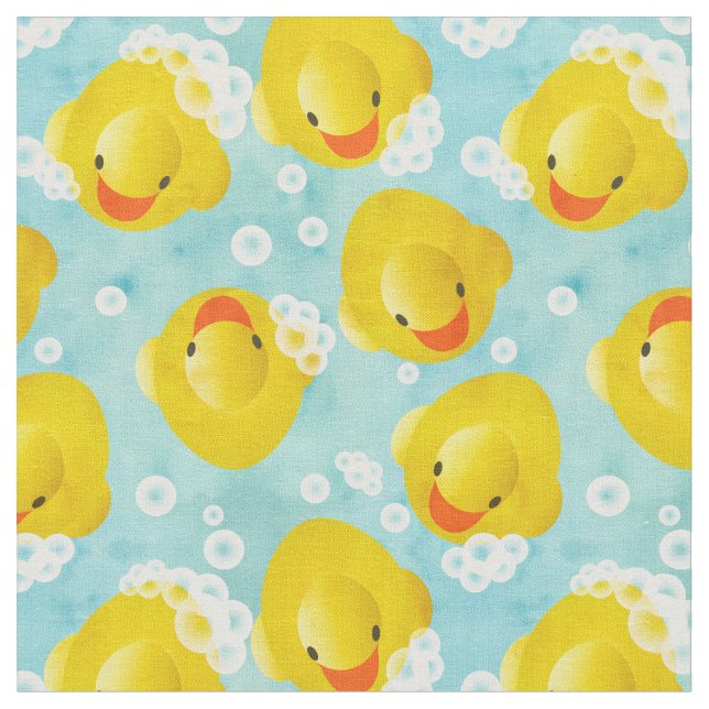 Gummi Ducks Bath Pattern Stoff (Nahaufnahme)