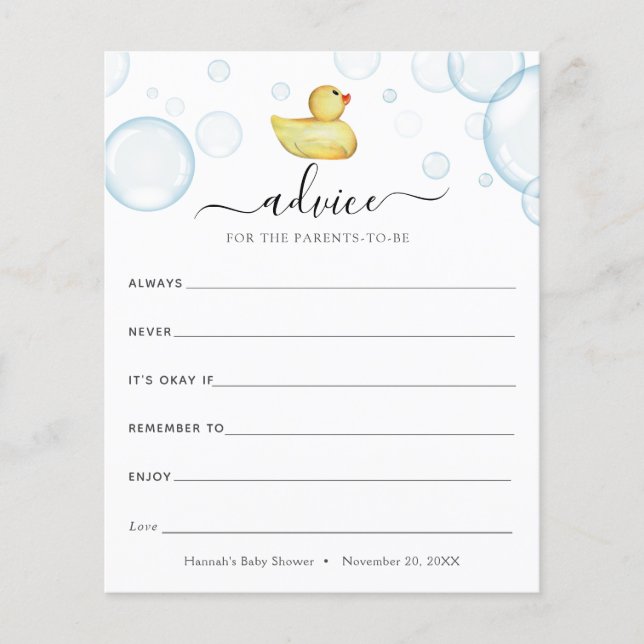 Gummi Ducky Advice for the Parents-to-Be (Vorderseite)