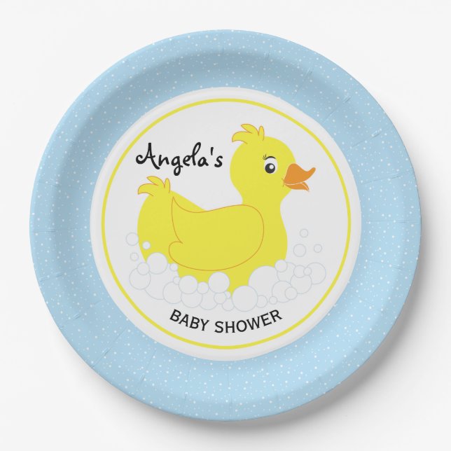 Gummi Ducky Baby Duckpapier Teller (Vorderseite)