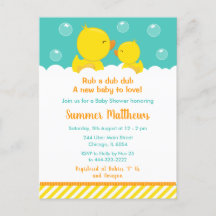 Gummi Ducky Baby Dusche Gelb und Grün