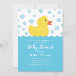 Gummi Ducky Babydusche gelbes Geschlecht Neutral Einladung