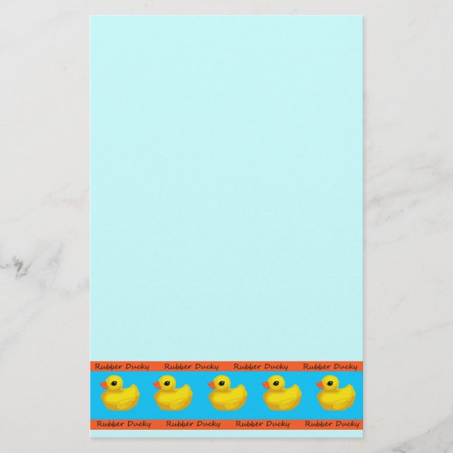 Gummi Ducky Band Stationary Sheets Briefpapier (Vorderseite)