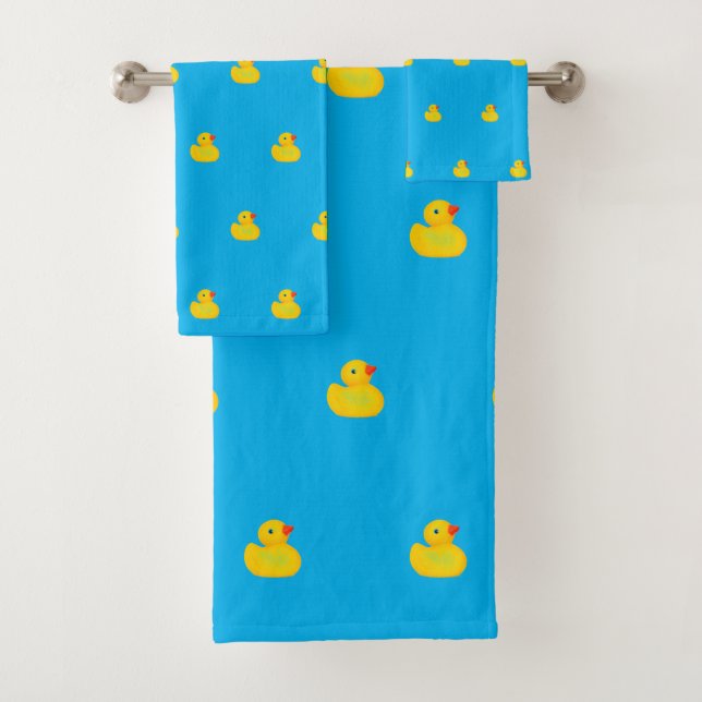 Gummi Ducky Duck Ducks Set - Badetuch Set (Insitu)