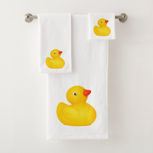 Gummi Ducky Duck Ducks Set - Badetuch Set (Insitu)